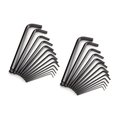 Newport Fasteners .050"-3/8" Short Arm Hex Key-Allen Wrench Set/Alloy/11 Keys per set .050, 1/16, 5/64, 3/32, 6PK 193107-6